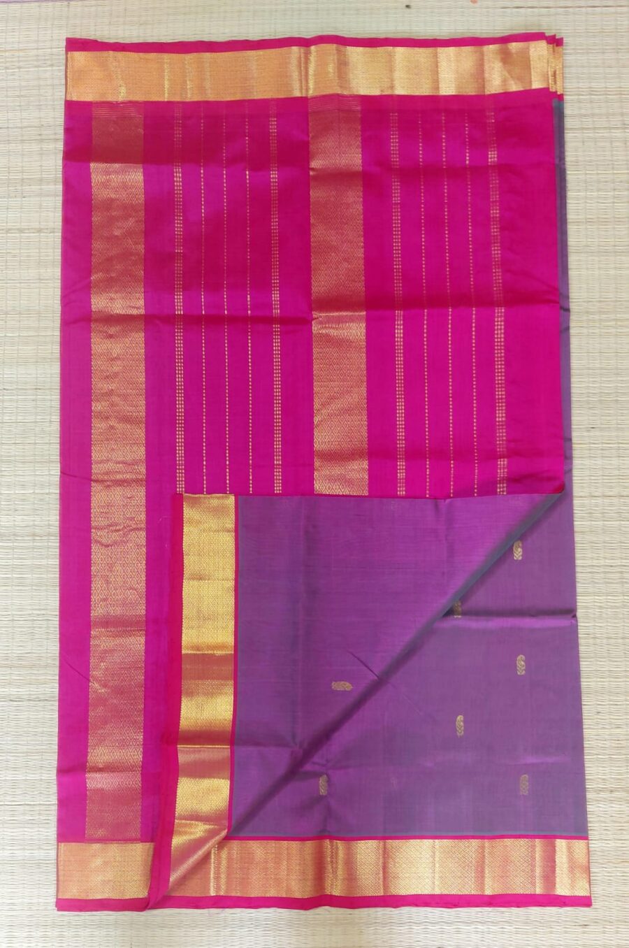 Pink & Light Purple Silk Cotton